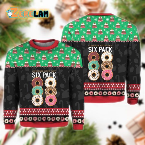Donut Six Pack Christmas Ugly Sweater