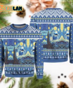 Doctor Who Van Gogh Starry Night Ugly Sweater Christmas