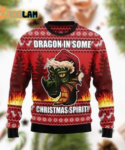 Dragon In Some Christmas Spirit Ugly Sweater
