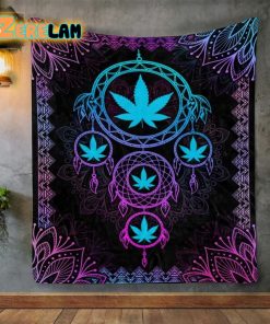 Dreamcatcher Weed Cannabis Leaf Blanket
