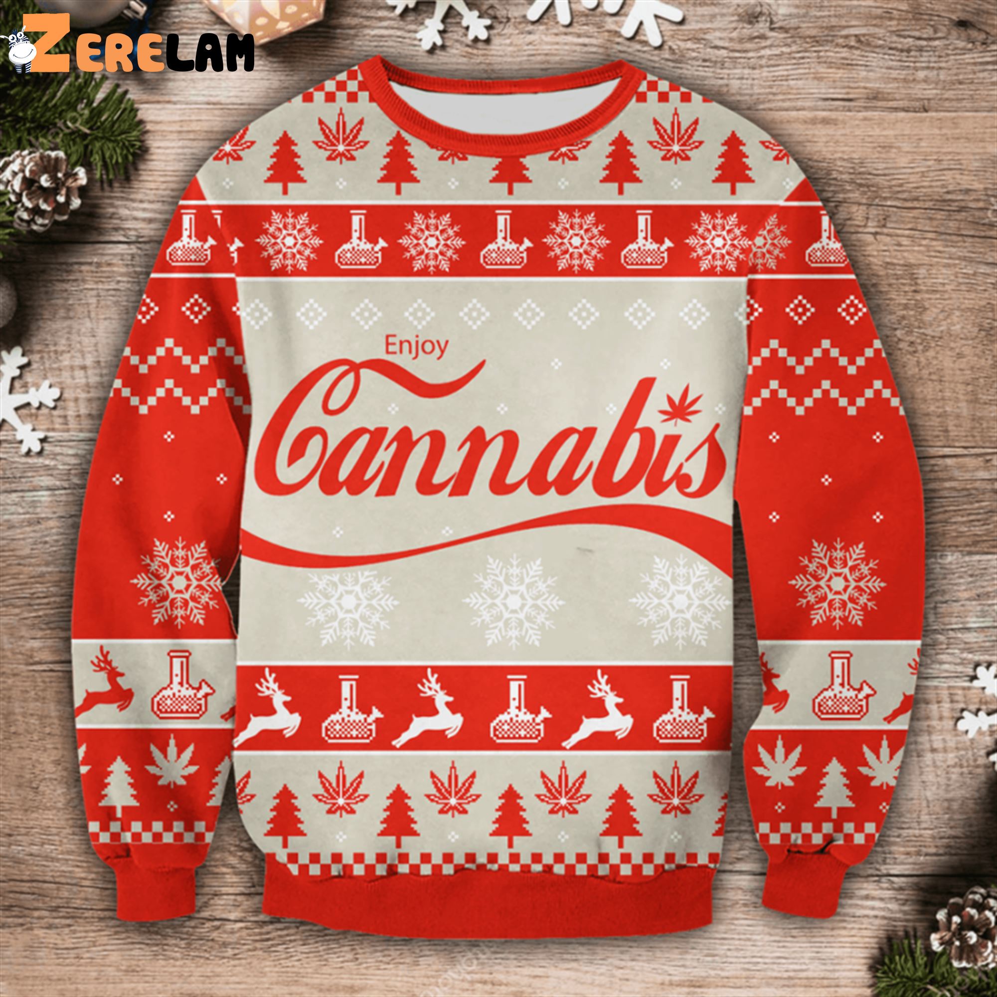 Christmas hot sale sweater weed