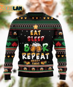 Eat Sleep Beer Repeat Ugly Sweater