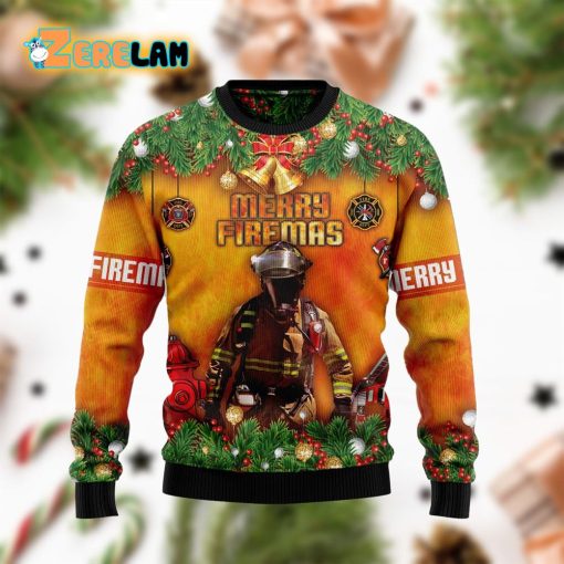 Firefighter Mery Firemas Christmas Ugly Sweater