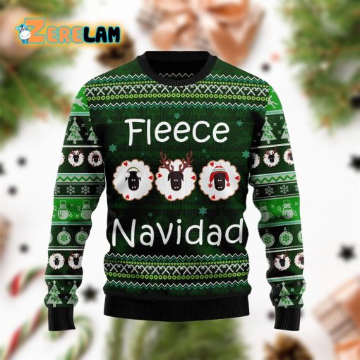 Fleece Navidad Green Ugly Sweater For Men And Women