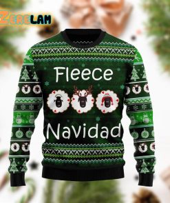 Fleece Navidad Green Ugly Sweater