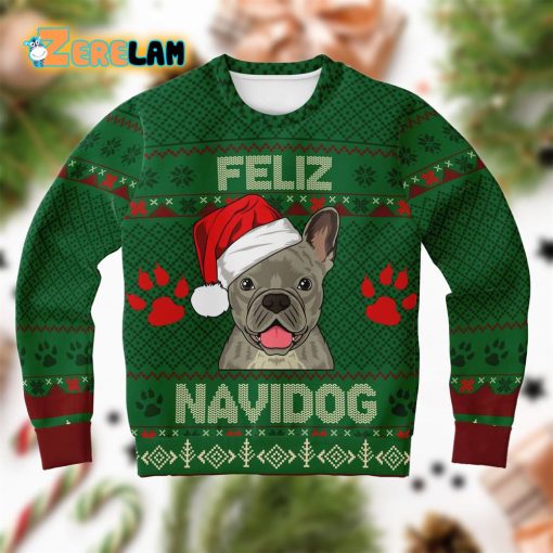 French Bulldog Feliz Navidog Ugly Christmas Sweater