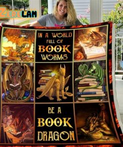 Full Of Bookworms Be A Book Dragon Blanket