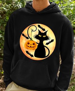 Funny Halloween Pumpkin Black Cat Witch Scary Moon Shirt 2 1