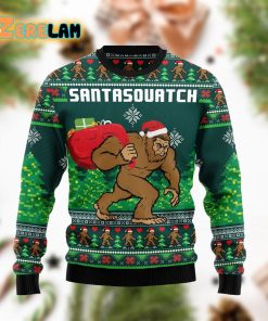 Funny Santasquatch Bigfoot Ugly Sweater For Men And Women