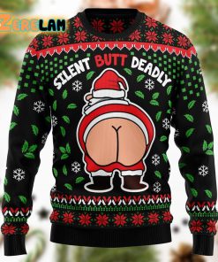 Funny Silent Butt Deadly Santa Ugly Sweater
