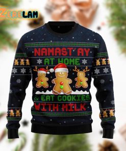 Gingerbread Namastay Christmas Funny Ugly Sweater