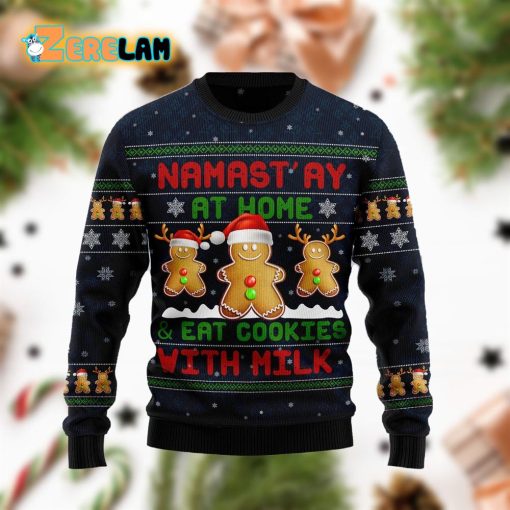 Gingerbread Namastay Christmas Funny Ugly Sweater