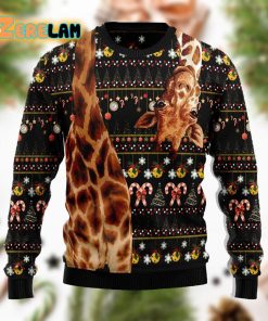 Giraffe Funny Black Ugly Sweater