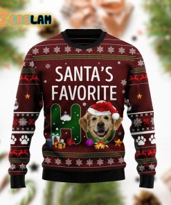 Ugly Sweater Golden Retriever Santas Favorite Ho