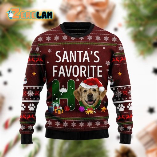 Golden Retriever Santas Favorite Ho Ugly Sweater