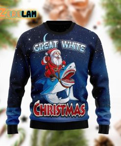 Great White Christmas Shark Funny Ugly Sweater