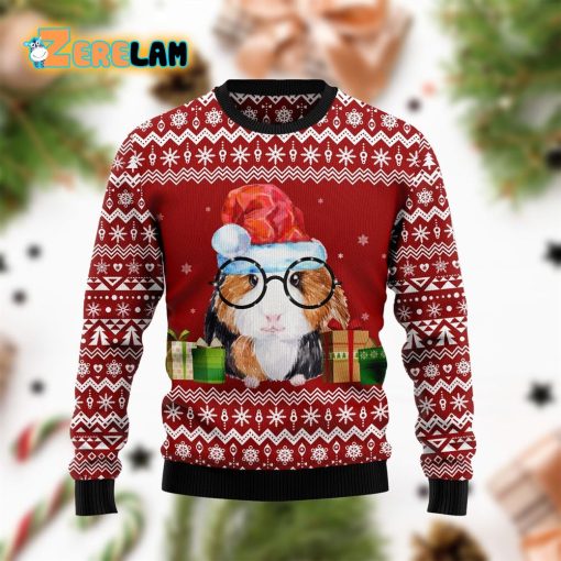 Guinea Pig Wear A Glasses Xmas Ugly Sweater