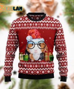 Guinea Pig Wear A Glasses Xmas Funny Ugly Sweater