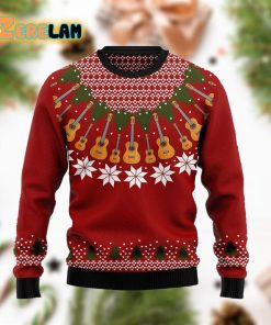Guitar Lover Red Funny Ugly Sweater