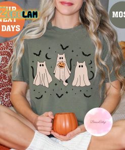 Halloween Ghost Cat Shirt