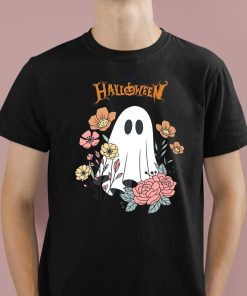 Halloween Ghost Flower Shirt