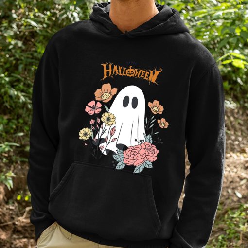 Halloween Ghost Flower Shirt