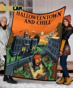 Halloweentown And Chill Halloween Pumpkin Blanket
