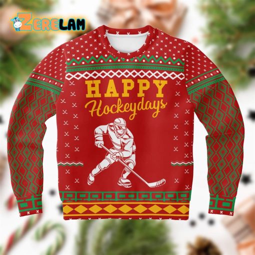 Happy Hockeydays Christmas Ugly Sweater