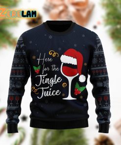 Here For The Jingle Juice Christmas Funny Ugly Sweater