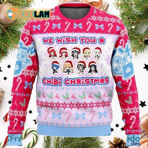 High School DXD Chibi Girls 3D Ugly Sweater Christmas