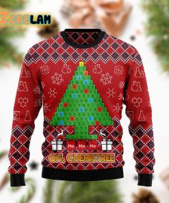 Ho Ho Ho Oh Chemistree Christmas Ugly Sweater