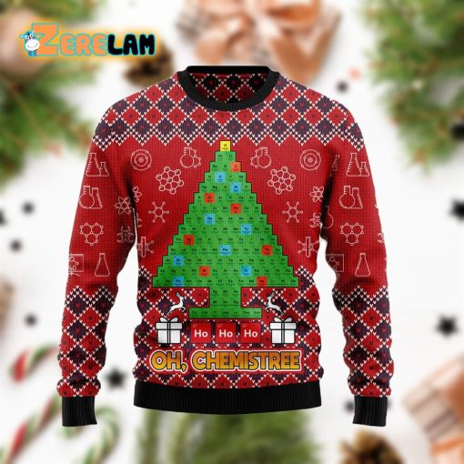 Ho Ho Ho Oh Chemistree Christmas Funny Ugly Sweater