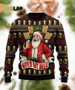 Ho Ho Hold My Beer Christmas Funny Ugly Sweater
