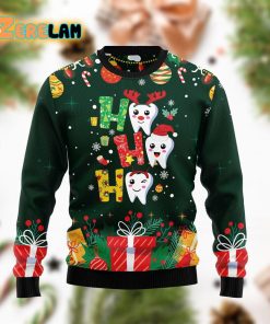 Hohoho Teeth Christmas Ugly Sweater