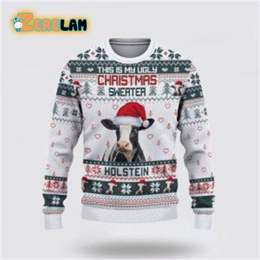 Holstein Green Merry Christmas Ugly Sweater