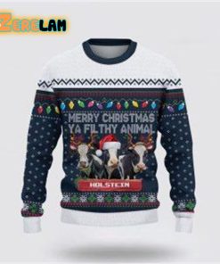 Holstein Merry Christmas Ugly Sweater