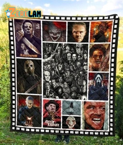 Horror Movies Characters Halloween Quilt Blanket