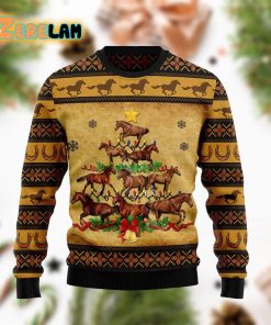 Horse Christmas Tree Ugly Sweater