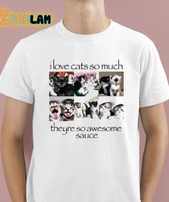 I Love Cats So Much Theyre So Awesome Sauce Shirt