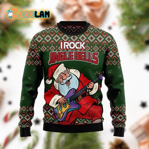 I Rock Jingle Bells Christmas Funny Ugly Sweater