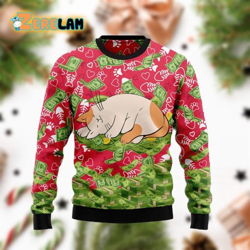 I Work Hard So That My Cat Can Have A Better Life Funny Ugly Sweater