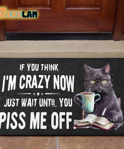 If You Think I’m Carzy Now Just Wait Until You Piss Me Off Cat Doormat