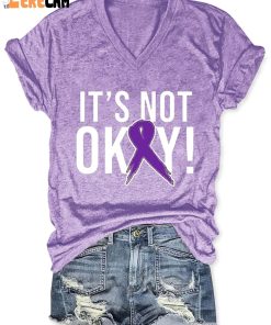 It's Not Okay Domestic Violence Awareness Print Shirt 1