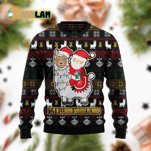 Its’s A Llama Wonderland Ugly Sweater