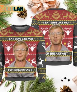 Jeffrey Dahmer I Eat Guys Like You For Breakfast Christmas Ugly Sweater
