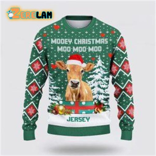Jersey Green Merry Christmas Ugly Sweater