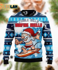 Jingle Bells Surfing Swells Christmas Funny Ugly Sweater