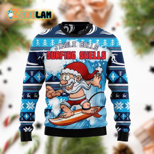 Jingle Bells Surfing Swells Christmas Funny Ugly Sweater