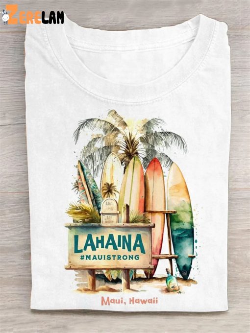 Lahaina Banyan Maui Strong Support Art T-Shirt