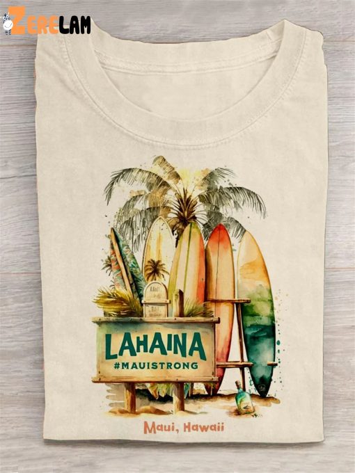 Lahaina Banyan Maui Strong Support Art T-Shirt